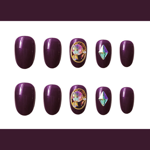 N65 New wearable manicure false nail 24pcs/box with jel glue