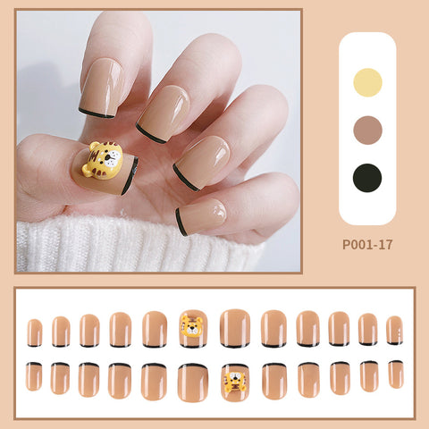 N60 New Wearable Nail Sticker False Nail 24pcs/box with jel glue