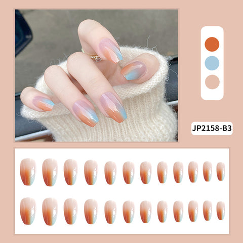 N55 hot sale ladies detachable waterproof false nail 24pcs/box with jel glue