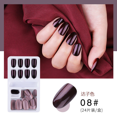N58 Manicure wearable plate false nail 24pcs/box with jel glue