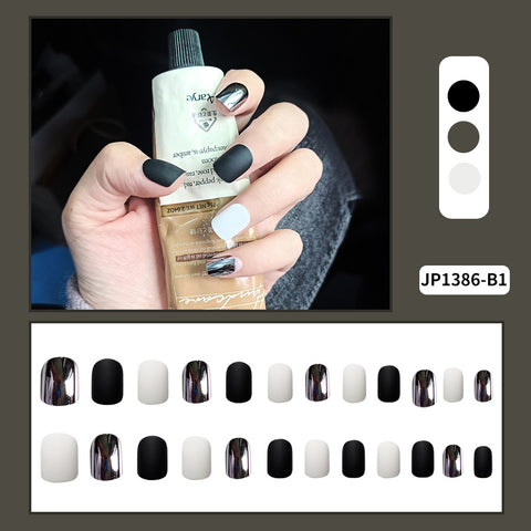 N49 Fashion lady's removable waterproof false nail 24pcs/box with jel glue