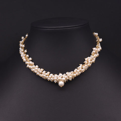 natural freshwater pearl necklace women's collarbone chain