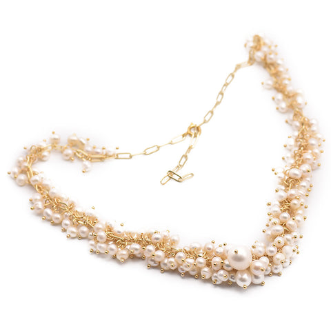 natural freshwater pearl necklace women's collarbone chain