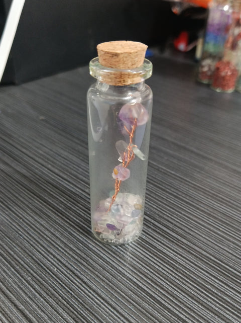S10 Crystal gravel tree of life wishing bottle Drifting bottle Home furnishing articles