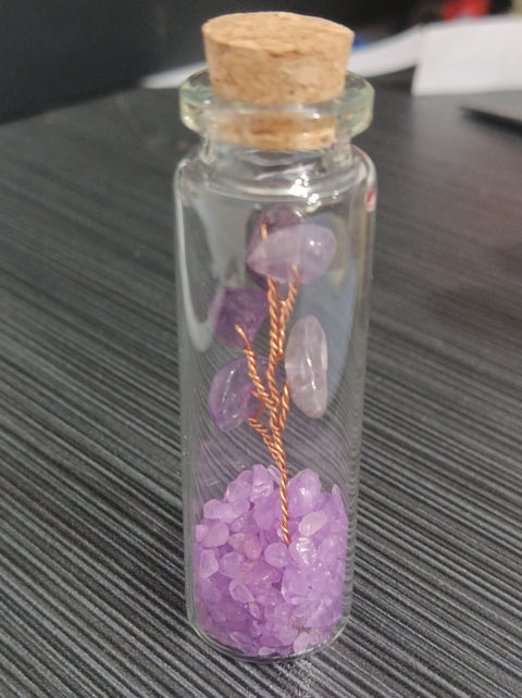 S10 Crystal gravel tree of life wishing bottle Drifting bottle Home furnishing articles