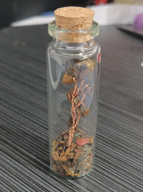 S10 Crystal gravel tree of life wishing bottle Drifting bottle Home furnishing articles