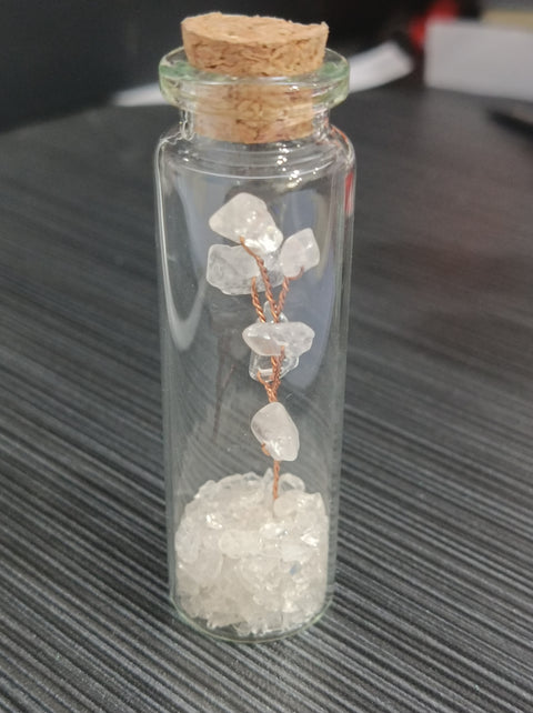 S10 Crystal gravel tree of life wishing bottle Drifting bottle Home furnishing articles