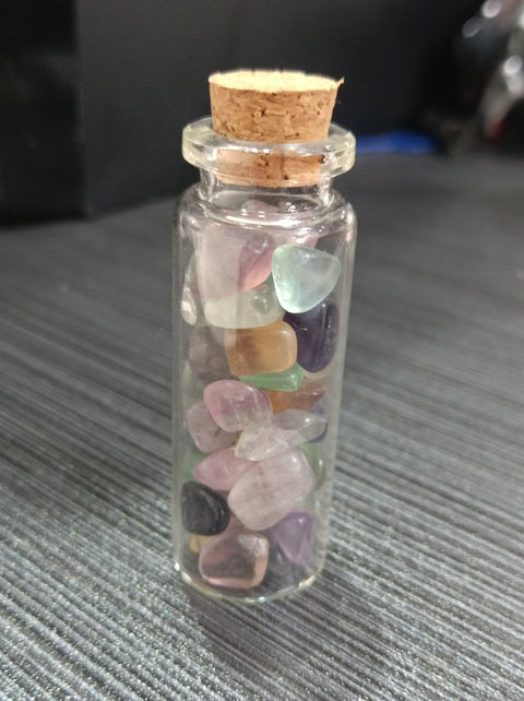 S3 Natural crystal stone gravel glass wishing bottle Home furnishing articles