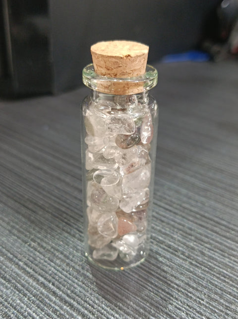 S3 Natural crystal stone gravel glass wishing bottle Home furnishing articles