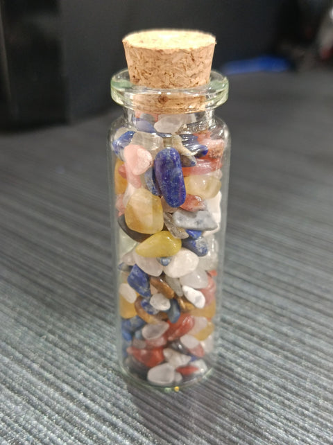 S3 Natural crystal stone gravel glass wishing bottle Home furnishing articles