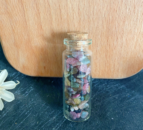 S3 Natural crystal stone gravel glass wishing bottle Home furnishing articles