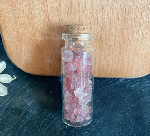 S3 Natural crystal stone gravel glass wishing bottle Home furnishing articles