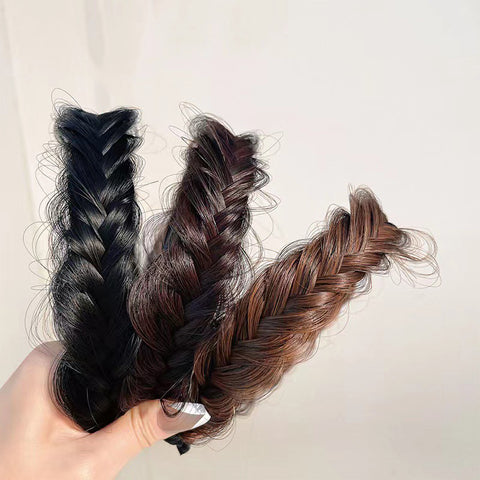 New braided wig headband high skull top headdress