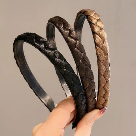 New braided wig headband high skull top headdress