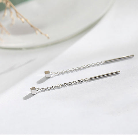 Long Tassel Butterfly Drop Earrings Silver Color Summer Jewelry Girls Party Gift