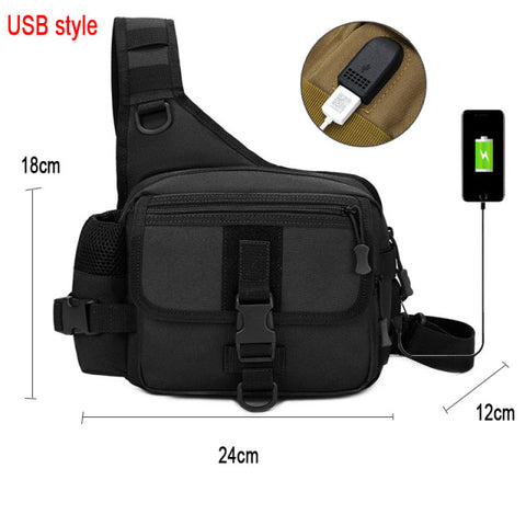 Single Shoulder Crossbody Bags Waist Pack Fish Lures Gear Utility