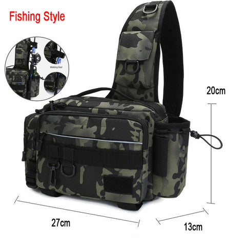 Single Shoulder Crossbody Bags Waist Pack Fish Lures Gear Utility
