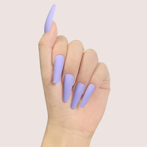 Long Ballerina Half French Acrylic false Nail Manicure Inpluser
