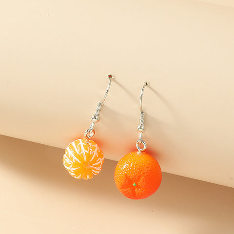 Lovely Fruit Tea Cup Earrings Creative Funny CrystalJewelry personality