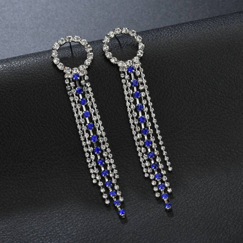 Long Tassel Earrings for Women Bridal Drop Dangling Wedding Jewelry Gifts