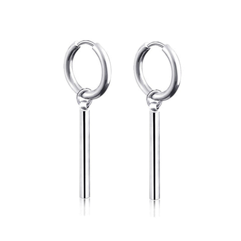 New Punk Stainless Steel Chain Hoop Earrings For Women Men