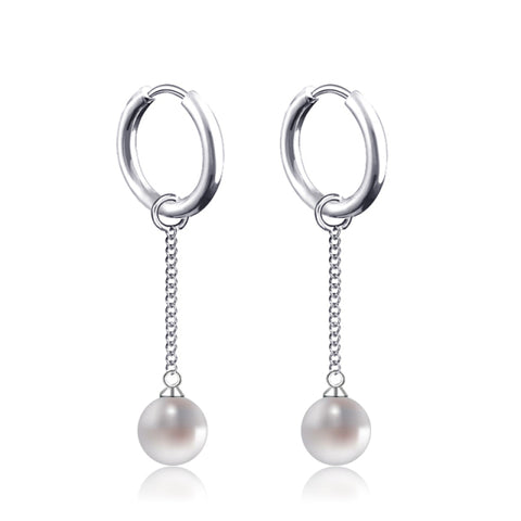 New Punk Stainless Steel Chain Hoop Earrings For Women Men