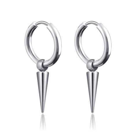 New Punk Stainless Steel Chain Hoop Earrings For Women Men