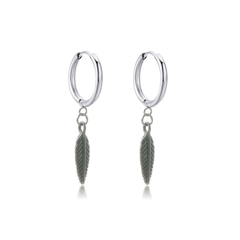 New Punk Stainless Steel Chain Hoop Earrings For Women Men