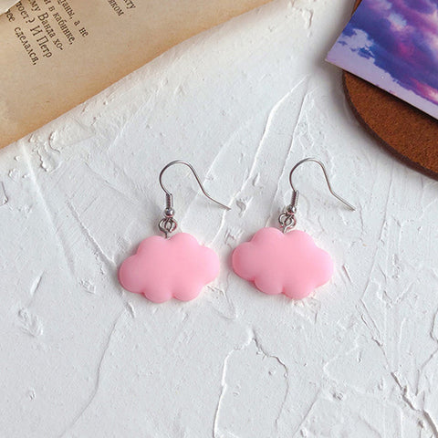 Lovely Fruit Tea Cup Earrings Creative Funny CrystalJewelry personality