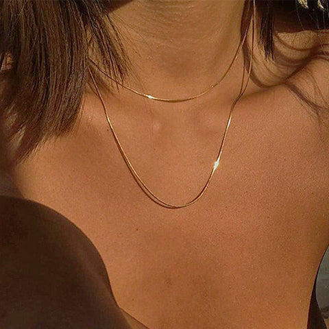 Women Neck Chain Choker Necklaces Thin Chain On The Neck