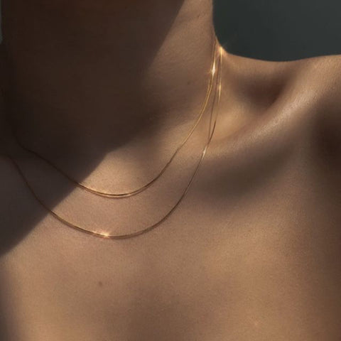 Women Neck Chain Choker Necklaces Thin Chain On The Neck