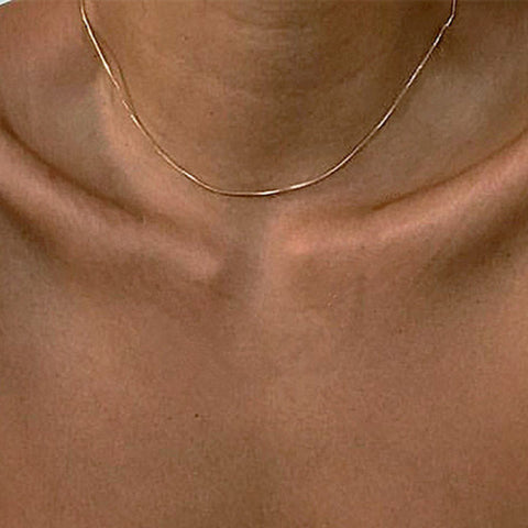 Women Neck Chain Choker Necklaces Thin Chain On The Neck