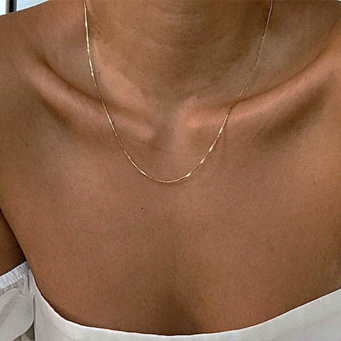 Women Neck Chain Choker Necklaces Thin Chain On The Neck