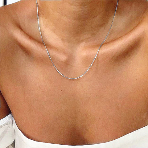 Women Neck Chain Choker Necklaces Thin Chain On The Neck
