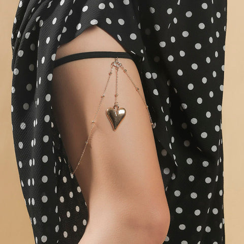 Metal Beaded Chain Thigh Chain For Women Big Snake Pendants