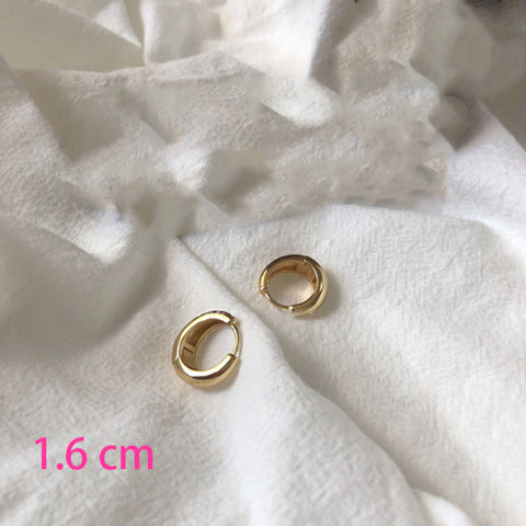 New Korean Metal Round Hoop Earrings for Women