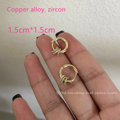 New Korean Metal Round Hoop Earrings for Women