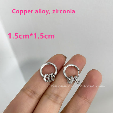 New Korean Metal Round Hoop Earrings for Women