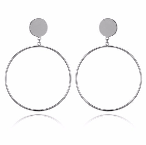New Big Circle Round Hoop Earrings for Women