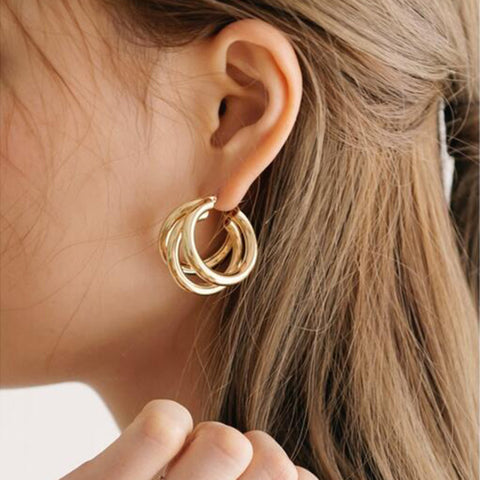 New Big Circle Round Hoop Earrings for Women