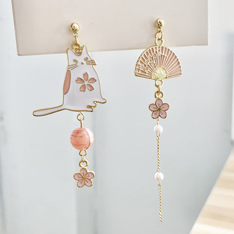 Korean Style Flower Cute Animal Dangle Earrings For Women