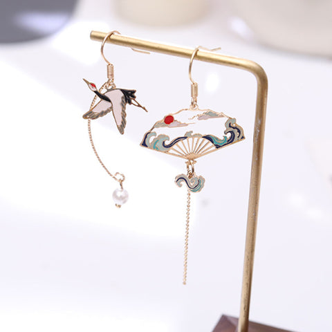 Korean Style Flower Cute Animal Dangle Earrings For Women