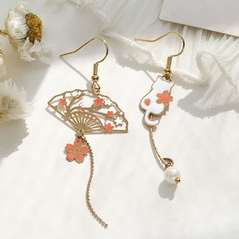 Korean Style Flower Cute Animal Dangle Earrings For Women