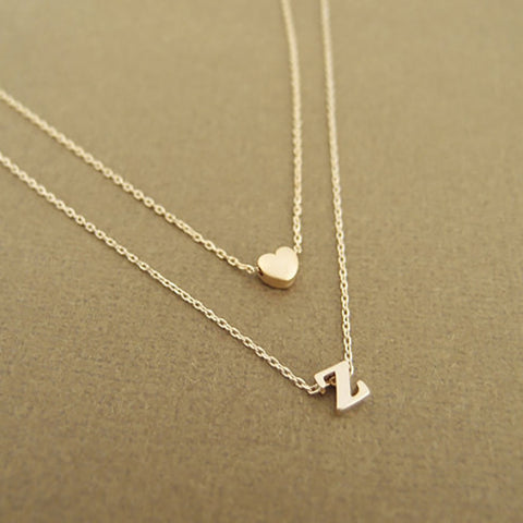 Simple and thin small heart pendant necklace For Women