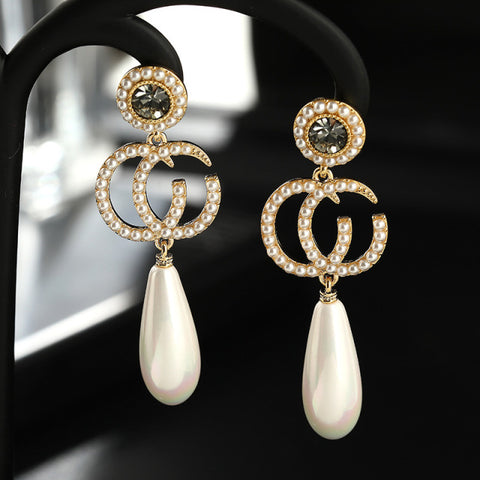 New Opal Crystal Pendant Earrings for Women