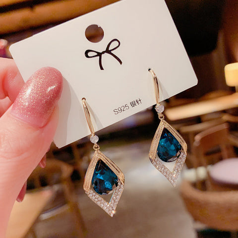 New Opal Crystal Pendant Earrings for Women