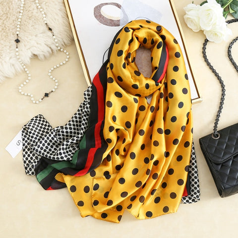 New Summer Women Silk Scarf Beach Hijab Shawls and Wraps Female