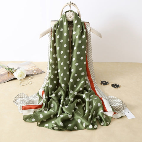 New Summer Women Silk Scarf Beach Hijab Shawls and Wraps Female