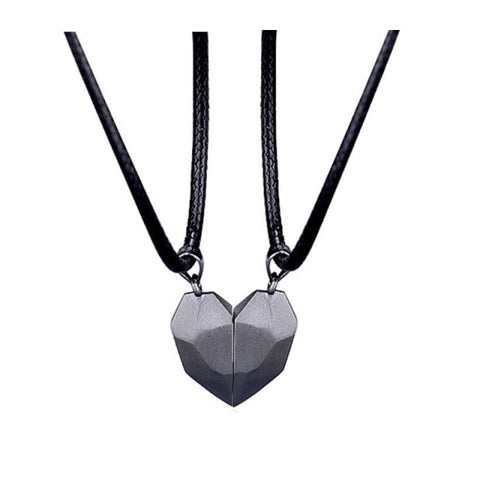 Magnetic Couple Necklace Friendship Heart Pendant