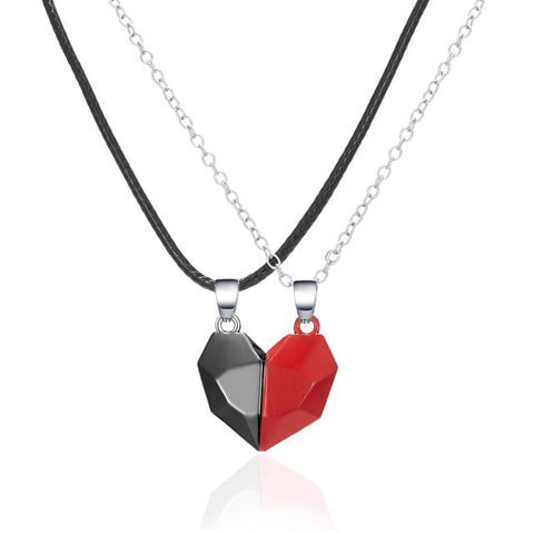Magnetic Couple Necklace Friendship Heart Pendant